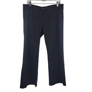 BetaBrand Navy Blue Polka Dot Women Business Dress Pants XL Petite